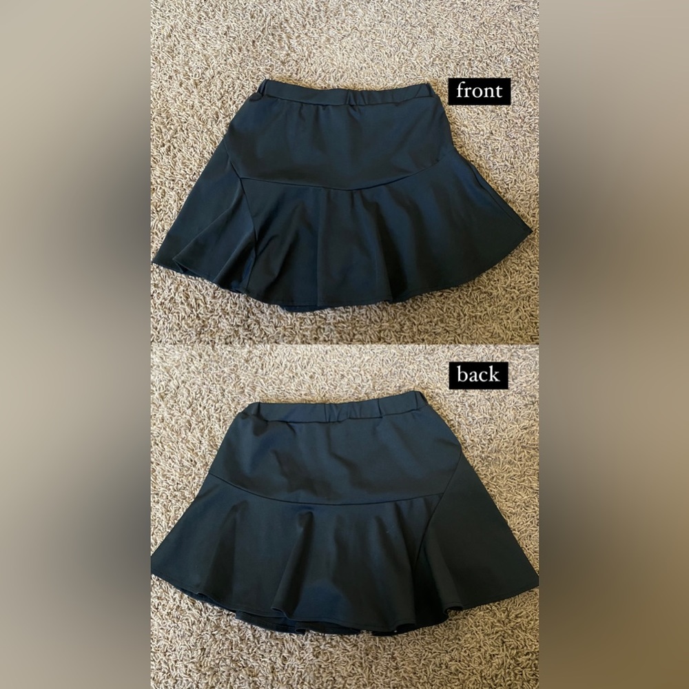 xs black skirt